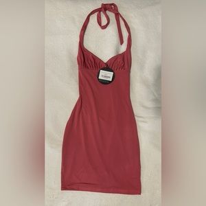 WHITE FOX BOUTIQUE fuchsia mini halter dress